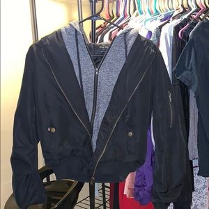 Black/grey bomber jacket